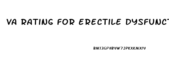 va rating for erectile dysfunction