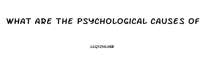 what are the psychological causes of erectile dysfunction