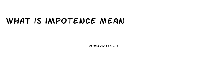 what is impotence mean