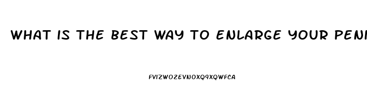 what is the best way to enlarge your penis