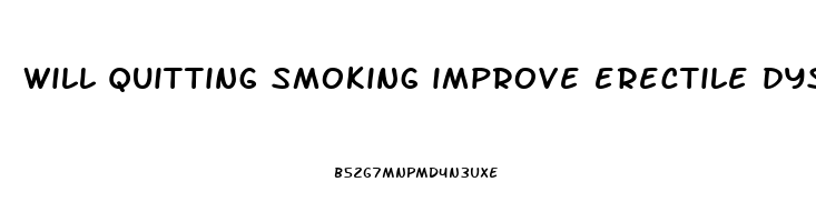 will quitting smoking improve erectile dysfunction