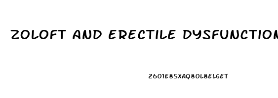 zoloft and erectile dysfunction