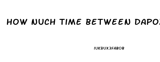 How Nuch Time Between Dapoxetine And Sildenafil