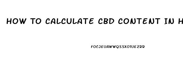 How To Calculate Cbd Content In Homemade Oil