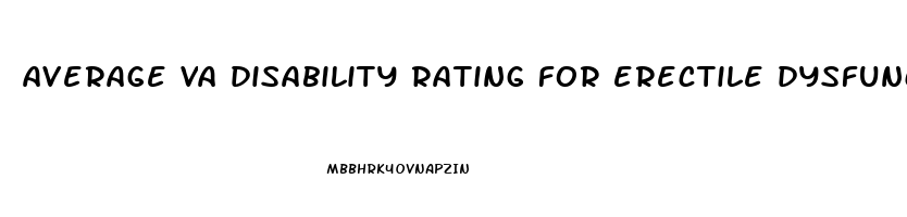 average va disability rating for erectile dysfunction